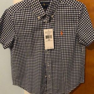 NWT Ralph Lauren Short Sleeve Button Up, sz 4T